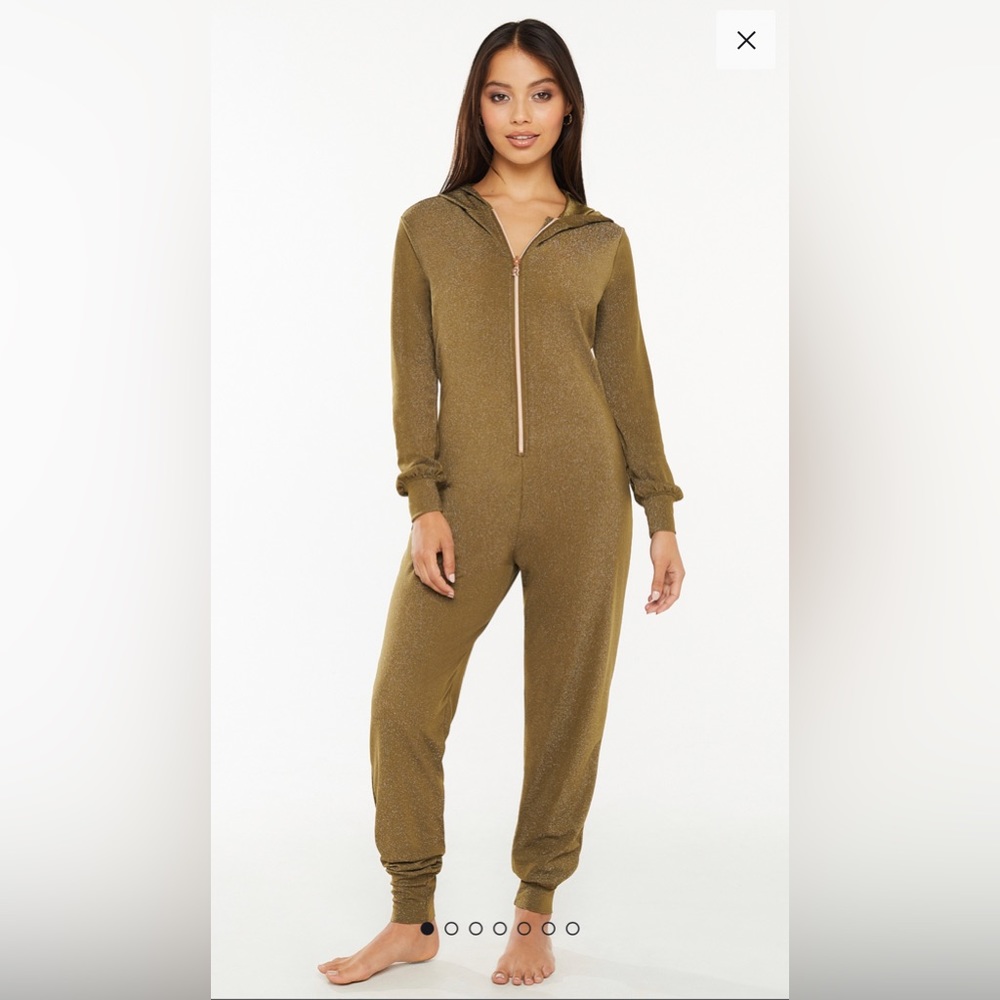 Savage X Fenty S Sleep & Shine Hooded Onesie olive green